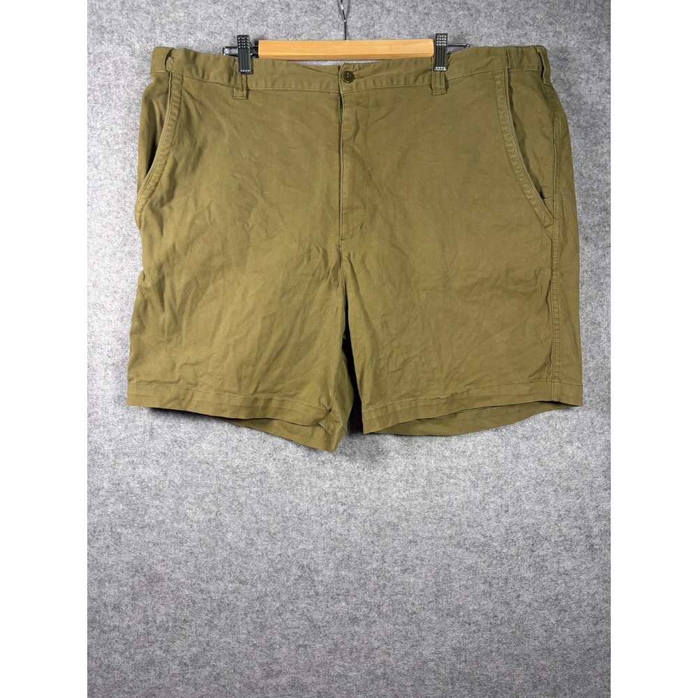 The Territory Ahead Mens Shorts 42 Olive Green Cotton Twill Flat Front Utility